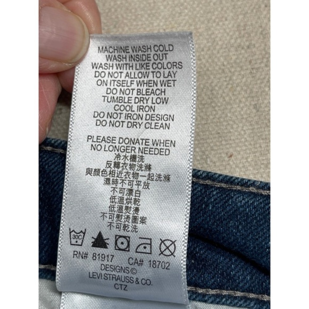 Levis Womens SZ 14 710 Super Skinny Jeans Dark Blue Denim Indie Sleaze - Picture 8 of 10
